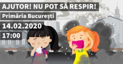 Mars pentru aer curat in Bucuresti, pe 14 februarie: Locuitorii respira zilnic otrava