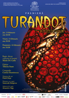 Turandot, ultima opera a lui Puccini, premiera pe scena Operei Nationale Bucuresti