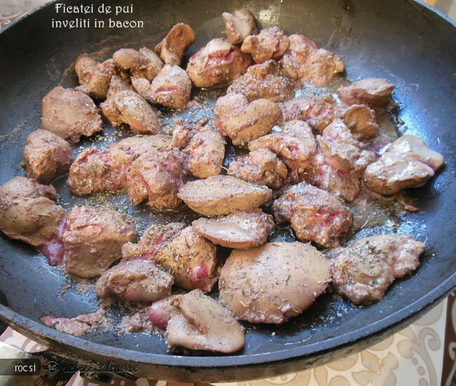 Imagine Reteta culinara Ficatei de pui inveliti in bacon | 2review.ro
