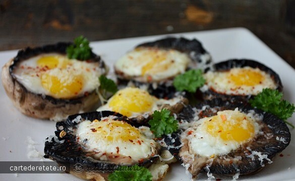 Imagine Reteta culinara Ciuperci umplute cu oua de prepelita | 2review.ro