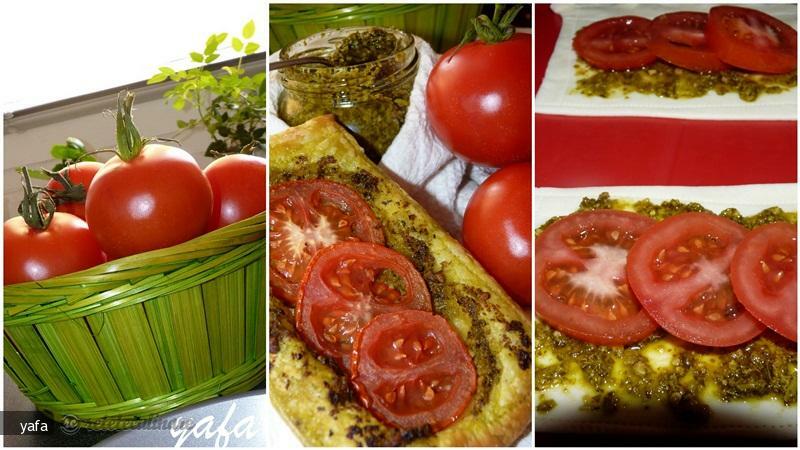 Imagine Reteta culinara Tarte cu Pesto si Rosii | 2review.ro