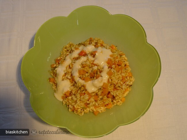 Imagine Reteta culinara Risotto cu Dovleac si Crema de Parmezan | 2review.ro