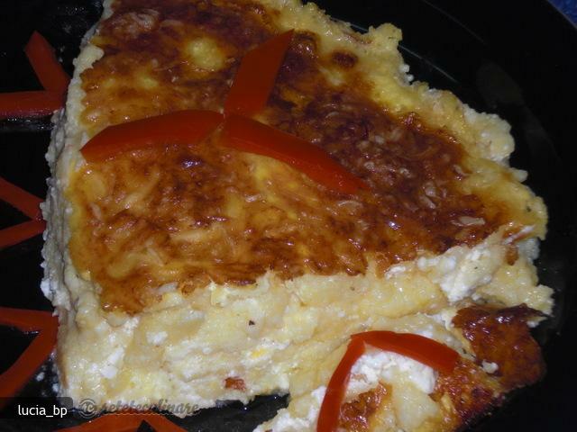 Imagine Reteta culinara Mamaliga Pripita cu Branza, la Cuptor | 2review.ro