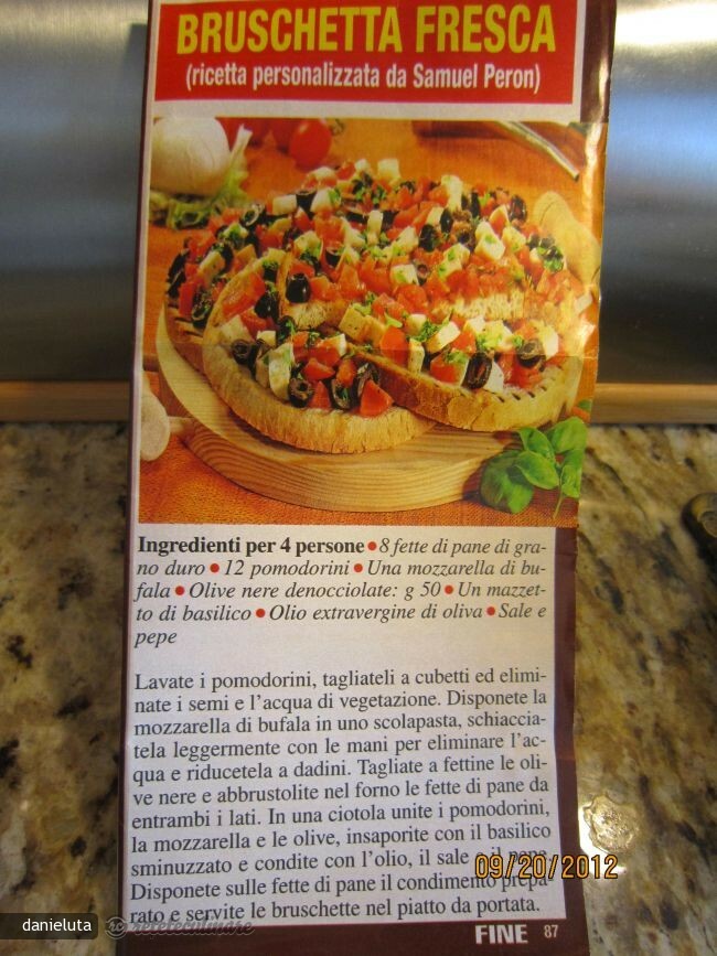 Imagine Reteta culinara Bruschetta Fresca-un Alt Fel de Bruschetta | 2review.ro