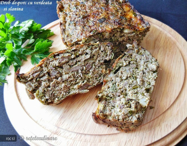 Imagine Reteta culinara Drob de porc cu verdeata si slanina | 2review.ro