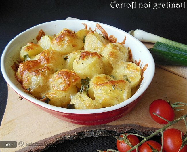 Imagine Reteta culinara Cartofi noi gratinati | 2review.ro