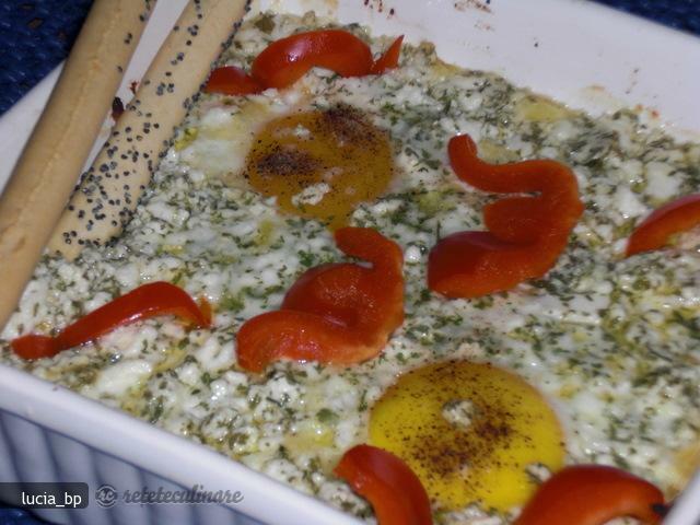 Imagine Reteta culinara Ochiuri la Cuptor in Sos de Frisca | 2review.ro