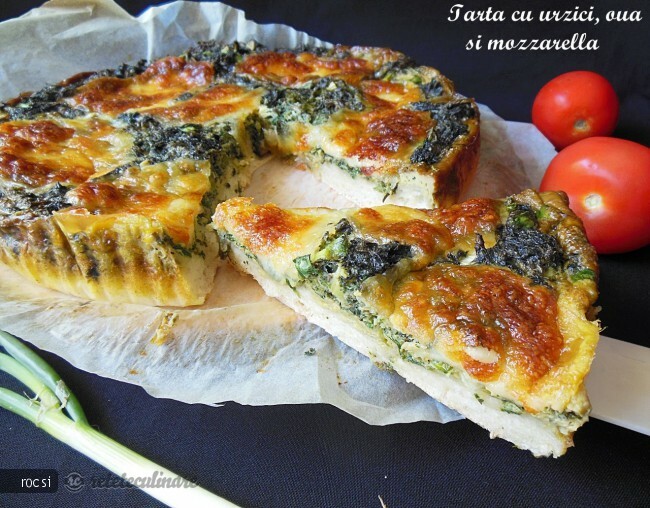 Imagine Reteta culinara Tarta cu urzici, oua si mozzarella | 2review.ro