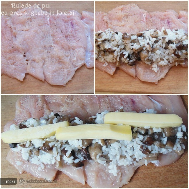 Imagine Reteta culinara Rulada de pui cu orez si ghebe in foietaj | 2review.ro