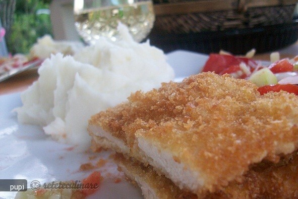 Imagine Reteta culinara Snitel de Pui cu Panko (Pesmet) | 2review.ro