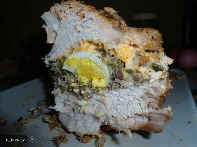 Imagine Reteta culinara Piept de Curcan Umplut cu Drob de Pui si Orez | 2review.ro