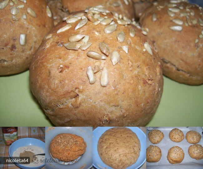 Imagine Reteta culinara Chifle cu 5 Cereale si Seminte de Floarea Soarelui | 2review.ro