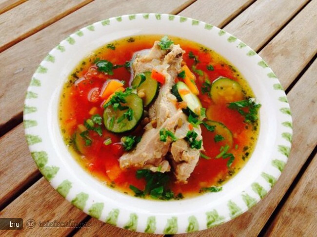 Imagine Reteta culinara Ciorba din Pulpa de Curcan cu Legume | 2review.ro