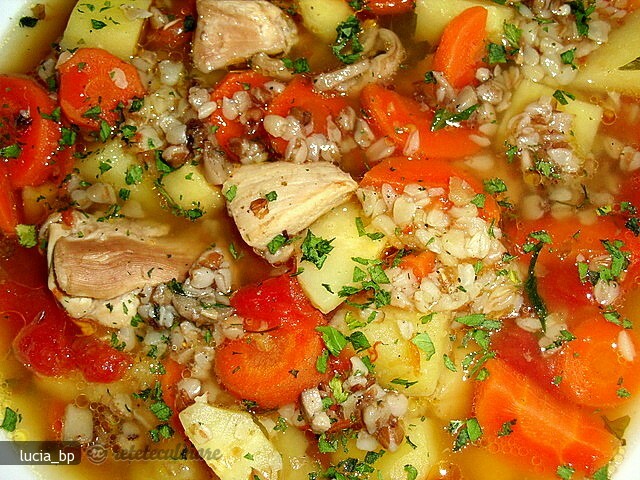 Imagine Reteta culinara Ciorba cu Legume, Carne de Pui si Hrisca | 2review.ro