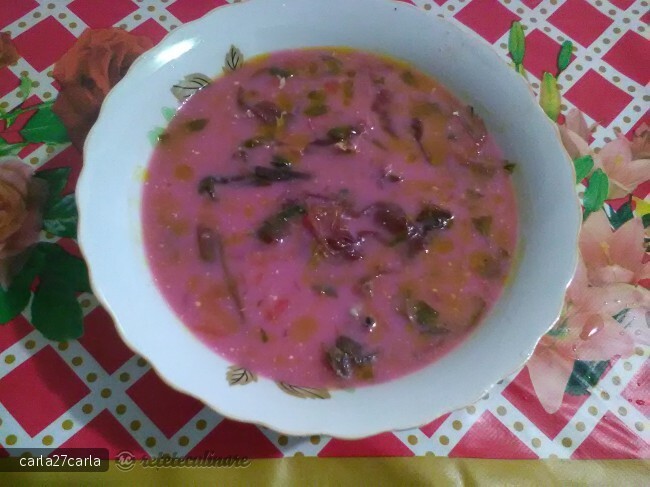 Imagine Reteta culinara Bors de Loboda Rosie cu Smantana | 2review.ro