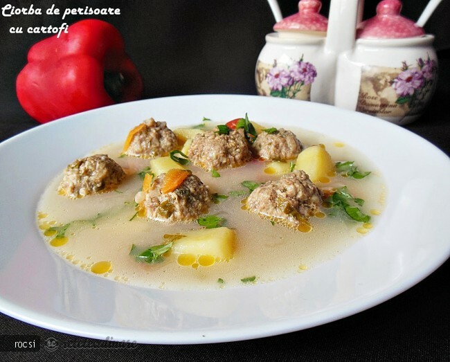 Imagine Reteta culinara Ciorba de perisoare cu cartofi | 2review.ro