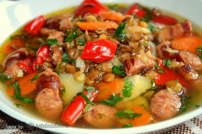 Imagine Reteta culinara Supa de linte, in varianta ungureasca | 2review.ro