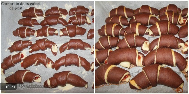 Imagine Reteta culinara Cornuri in doua culori, de post | 2review.ro