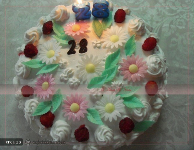 Imagine Reteta culinara Tort aniversar cu fructe | 2review.ro