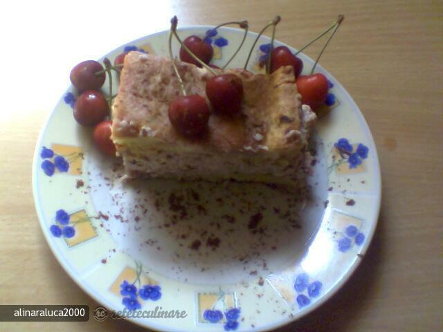 Imagine Reteta culinara Prajiturica cu Branzica, Visine si Cirese | 2review.ro