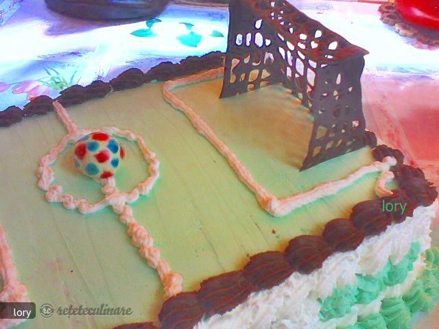 Imagine Reteta culinara Tort `Teren Fotbal` | 2review.ro
