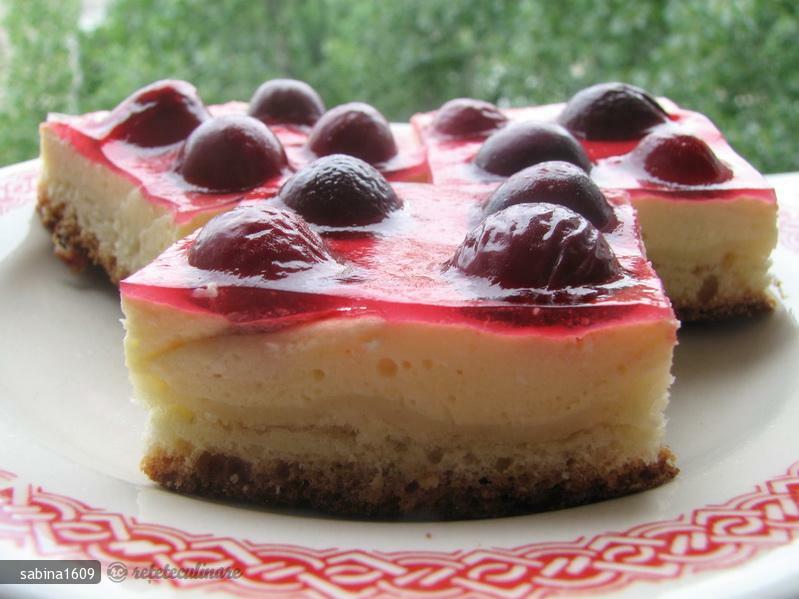 Imagine Reteta culinara Prajitura cu Branza si Visine | 2review.ro