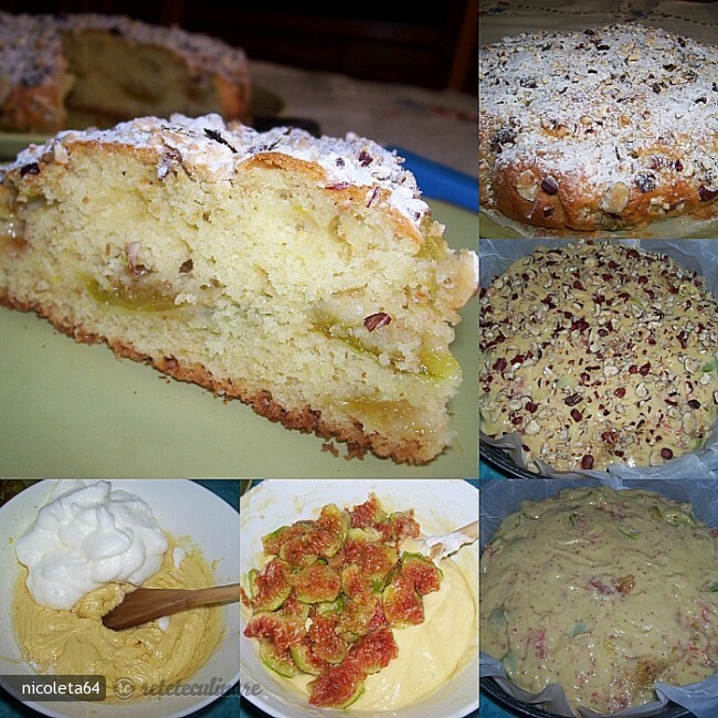 Imagine Reteta culinara Tort Pufos cu Smochine, Alune si Maraschino | 2review.ro