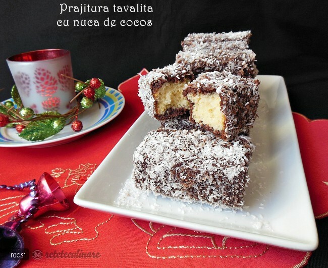 Imagine Reteta culinara Prajitura tavalita cu nuca de cocos | 2review.ro