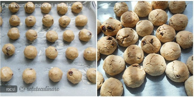 Imagine Reteta culinara Fursecuri cu nuca si stafide | 2review.ro