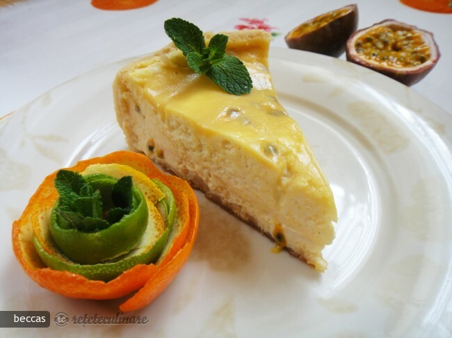 Imagine Reteta culinara Cheesecake cu Mango, Fructul Pasiunii si Suc de Citrice | 2review.ro