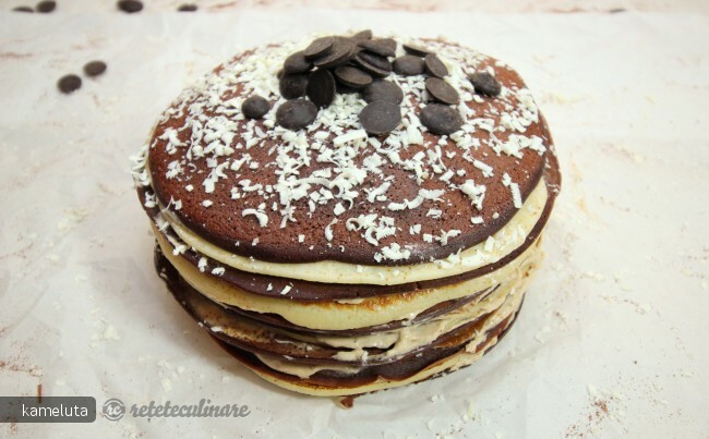 Imagine Reteta culinara Tort de clatite cu crema de cafea | 2review.ro