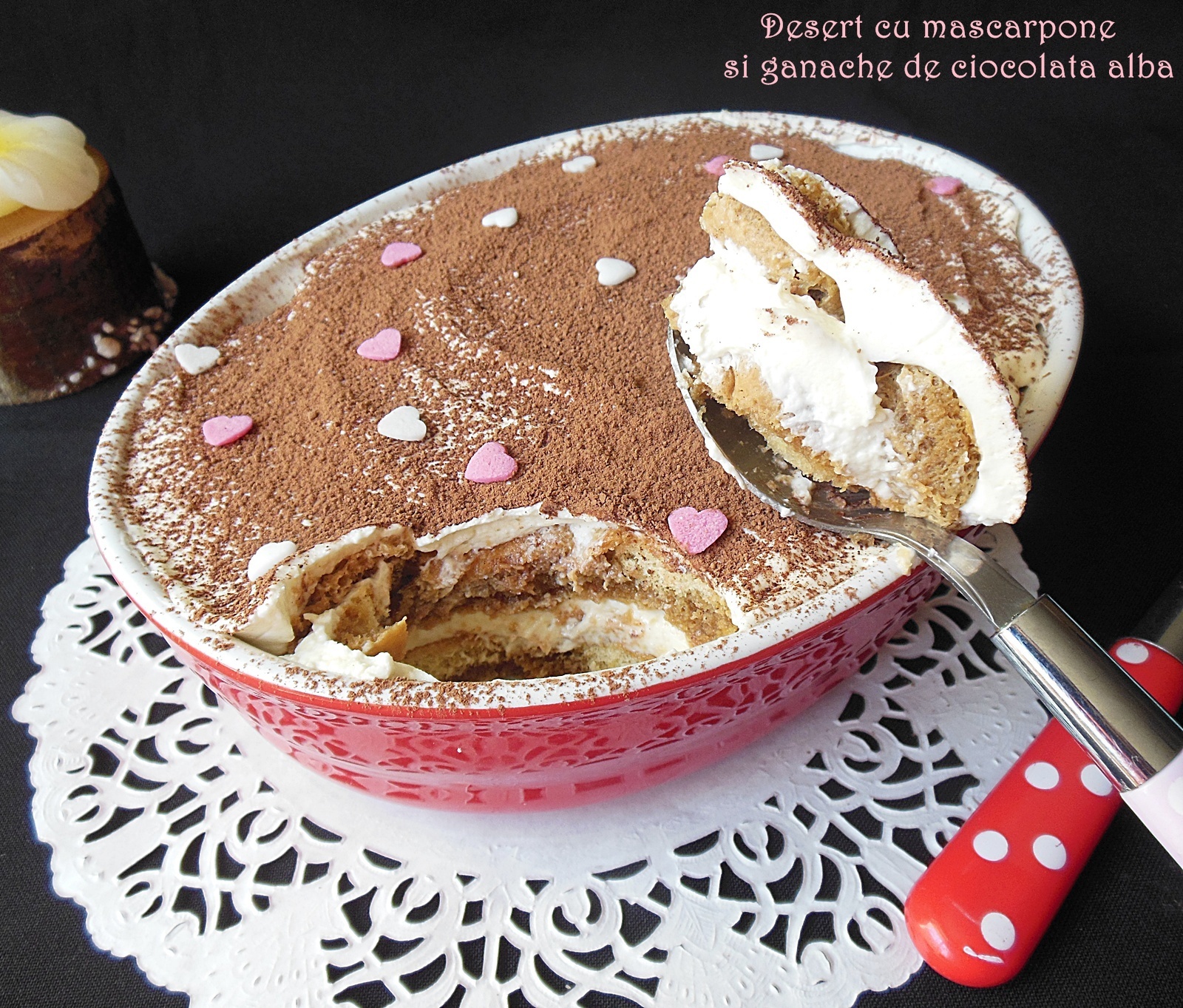 Imagine Reteta culinara Desert cu mascarpone si ganache de ciocolata alba | 2review.ro