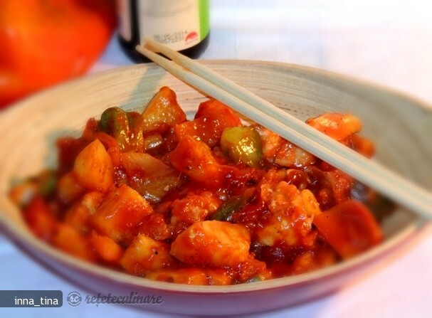 Imagine Reteta culinara Pui in Sos Acru-dulce | 2review.ro