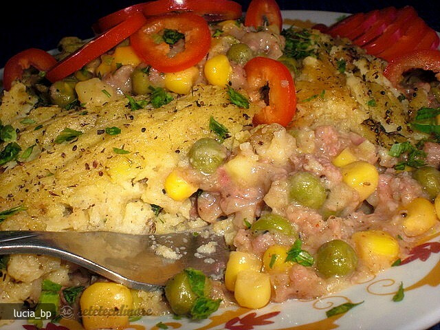 Imagine Reteta culinara Carne in Crusta de Cartofi Piure | 2review.ro