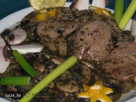 Imagine Reteta culinara Ficatei de Pui, pregatiti Rustic, cu Sos de Busuioc | 2review.ro