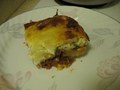 Imagine Reteta culinara Musaca cu dovlecei si cartofi fierti | 2review.ro