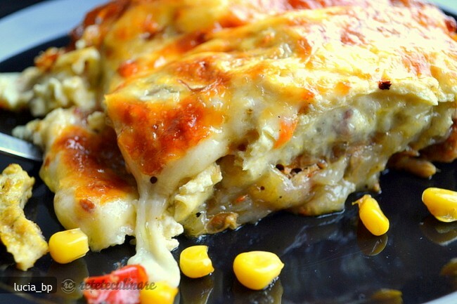 Imagine Reteta culinara Gratin cu Rulouri din Foi de Orez cu Umplutura | 2review.ro