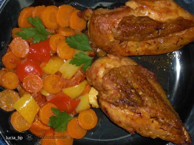 Imagine Reteta culinara Pui cu Sos Curry si Legume Sote | 2review.ro