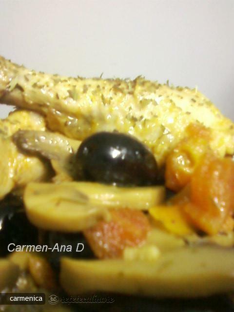 Imagine Reteta culinara Pui cu Ciuperci si Masline | 2review.ro