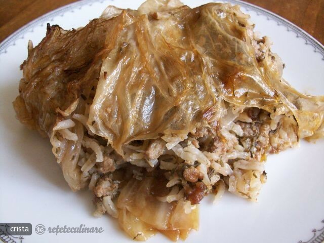 Imagine Reteta culinara Straturi (Millefoglie/Mille-feuille) de Varza si Carne | 2review.ro