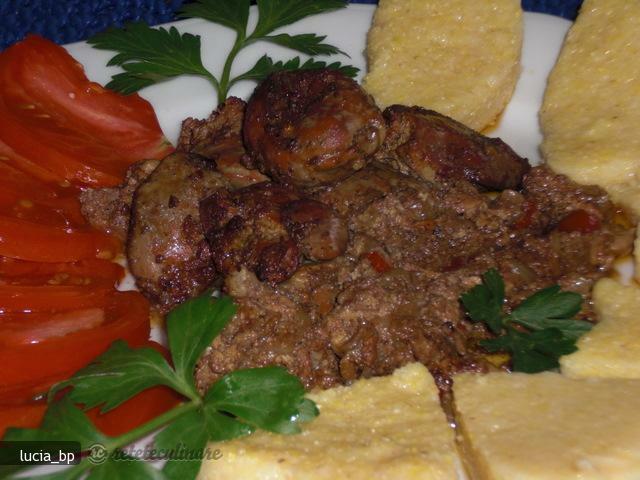 Imagine Reteta culinara Ficatei de Pui cu Mamaliguta | 2review.ro