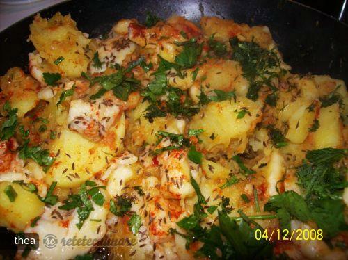 Imagine Reteta culinara Cartofi cu Galuste si Ceapa la Tigaie | 2review.ro