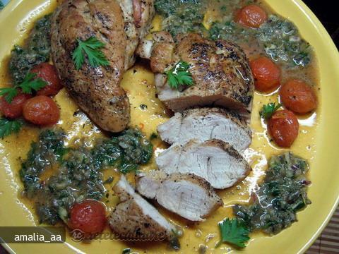 Imagine Reteta culinara Friptura de curcan in sos aromat | 2review.ro