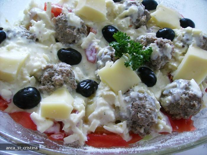 Imagine Reteta culinara Legume Gratinate cu Perisoare | 2review.ro