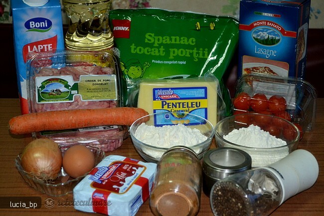 Imagine Reteta culinara Lasagne cu Creier si 2 Feluri de Sos | 2review.ro