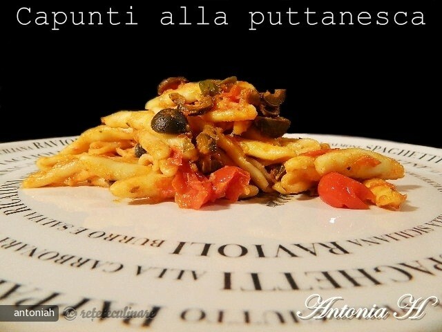 Imagine Reteta culinara Capunti Alla Puttanesca | 2review.ro