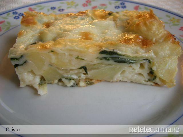 Imagine Reteta culinara Lasagna cu Cartofi si Sos cu Busuioc | 2review.ro