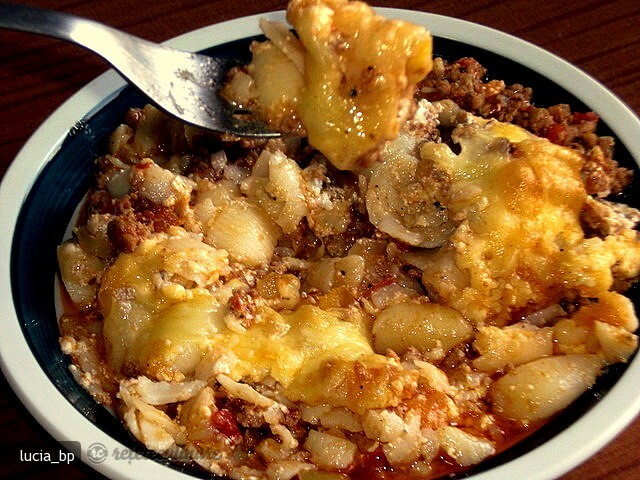 Imagine Reteta culinara Budinca de Paste cu Carne Tocata | 2review.ro