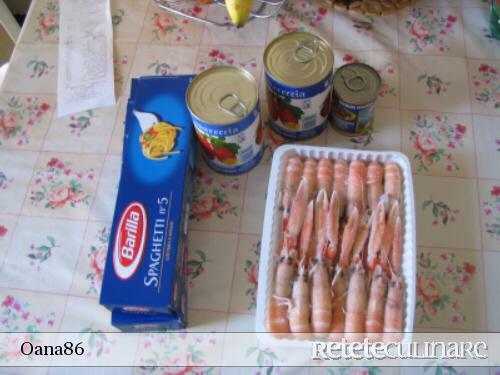 Imagine Reteta culinara Sgambi Medii cu Spaghetti | 2review.ro