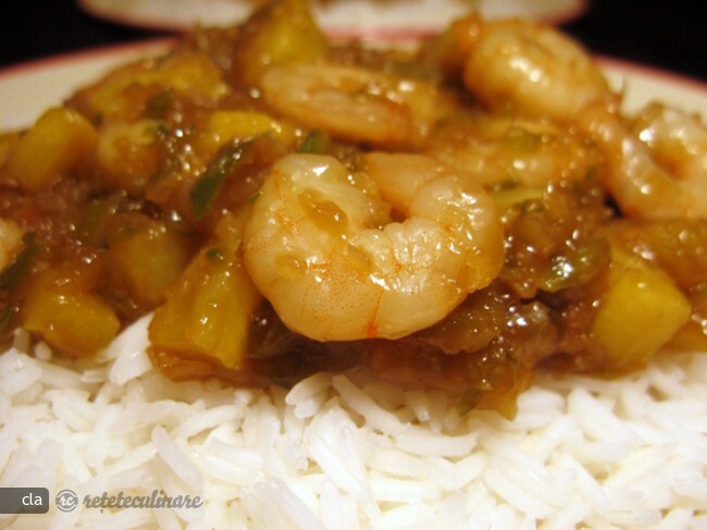 Imagine Reteta culinara Creveti Dulci-acrisori cu Orez | 2review.ro